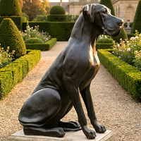 Sculpture géante en bronze d'un grand bouledogue allemand - Création sur mesure grandeur nature avec options personnalisées, sculpture en bronze
