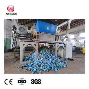 Boîtiers en plastique de <span class=keywords><strong>réfrigérateur</strong></span> REGULUS certifiés CE, tambours bleus de PE de pp déchiquetant la machine de défibreur de double axe - Product Image 3