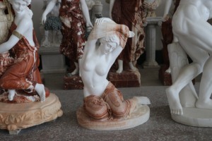 Décoration intérieure moderne sculptée à la main en <span class=keywords><strong>pierre</strong></span> naturelle déshabillage <span class=keywords><strong>buste</strong></span> de <span class=keywords><strong>femme</strong></span> statue en marbre - Product Image 4