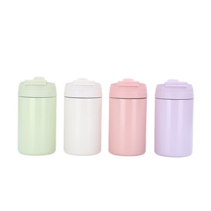 Stainless Steel Tumbler 304 Vacuum Insulated Portable Travel Cup Macaron Colors Round Design For Daily Use - Product Image 4