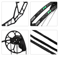 Arc à poulies professionnel LWANO pour la chasse, 70 lbs, arc à poulies composite pour adultes, ensemble d'équipement avec flèches pour droitiers
