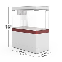 Mini aquarium pour poissons à la mode avec des coins arrondis Petit aquarium pour poissons
