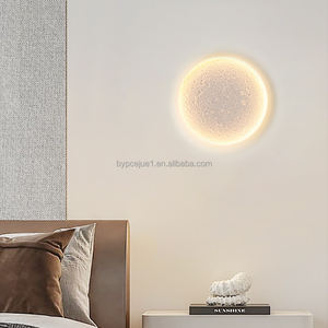 Lampe murale créative moderne pleine lune Design 6.3W COB gypse niche encastrée couleur blanc chaud pour la décoration de la maison - Product Image 4