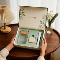 Ensemble de flacons vides pour diffuseur de parfum, aromathérapie, 200ml, 150ml, 100ml, 50ml, carrés givrés avec bouchon en bois