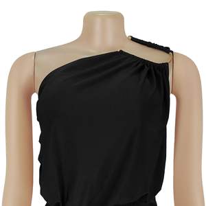 CX7578 Tuta Intera Monospalla Aderente con Gamba Larga per <span class=keywords><strong>Donna</strong></span> in Raso Tinta Unita <span class=keywords><strong>Elegante</strong></span> per Feste 2026 - Product Image 3