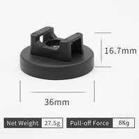 Attache-câble magnétique super résistante de 36 mm avec revêtement en caoutchouc N52, mini organisateur de câbles domestique avec fixation à fermeture éclair, attaches-câbles en nylon