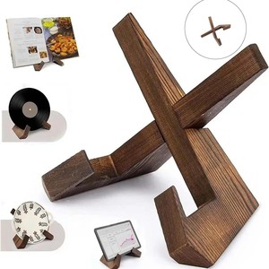 Solid Wood Multi Purpose <b>Stand</b> For Books Recipe Vinyl <b>Tablet</b> Desktop Display Rack - Product Image 1