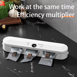 Sellador <span class=keywords><strong>de</strong></span> Alimentos al Vacío Transfronterizo Mini Automático para Cocina Doméstica, para Alimentos Secos y Húmedos, Succión <span class=keywords><strong>de</strong></span> 60Kpa, Sellado <span class=keywords><strong>de</strong></span> Bolsas <span class=keywords><strong>de</strong></span> 28cm <span class=keywords><strong>de</strong></span> Largo, Multibolsas, <span class=keywords><strong>Trabajo</strong></span> Eficiente - Product Image 2