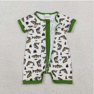 Combinaison de nuit verte pour bébé avec fermeture éclair SR3095 pour enfants - Product Image 6