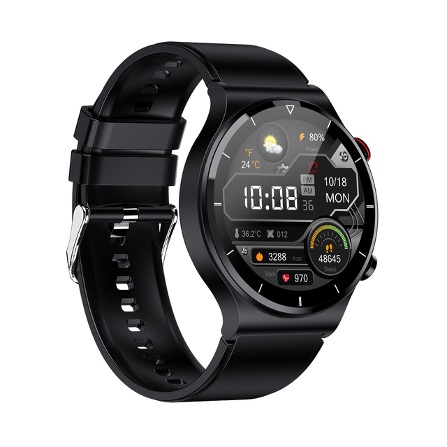 Business Smart Android IOS Sports Health Tracker Smart Wristband E88 Body Temperature Sensor ECG Wireless Charge Smartwatch