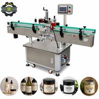 Machine d'étiquetage automatique de bouteilles rondes, haute précision, pour l'orientation des étiquettes sur les bouteilles en verre, en plastique, les canettes et les sacs