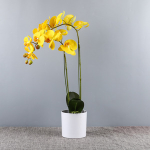 B0042 Flores <span class=keywords><strong>de</strong></span> Orquídeas Artificiales al por Mayor, Plantas <span class=keywords><strong>de</strong></span> Orquídeas Tailandesas, Plantas <span class=keywords><strong>de</strong></span> Flores Artificiales, Orquídeas Phalaenopsis Decorativas Hechas a Mano - Product Image 5