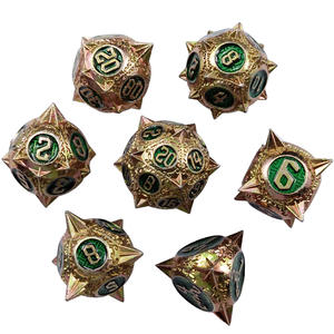 ลูกเต๋าโลหะทรงค้อนดาวตกคมลูกเต๋าเล่นตามบทบาท<span class=keywords><strong>ป</strong></span>รับแต่งได้ลูกเต๋าโลหะ DND - Product Image 1