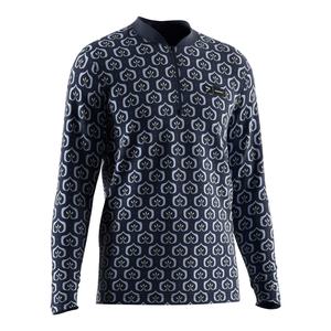 Camiseta de golf de manga larga oversize para hombre con cuello alto y cremallera, de alto rendimiento, sublimada de fábrica - Product Image 3