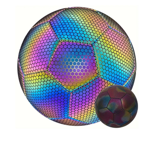 Holographic Glowing Reflective <strong>Football</strong> Size 4/5 Soccer Ball <strong>Light</strong> <strong>up</strong> Camera Flash Holographic Soccer Ball - Product Image 2