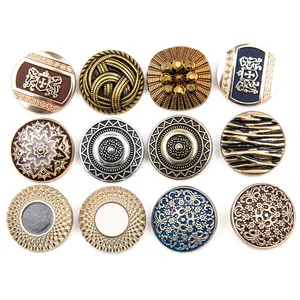 Últimas design mulheres chifre costura botão grandes botões metal haste botões para venda
