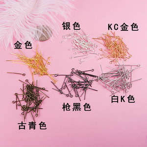 เข็มกลัดโลหะรูปตัว T สำหรับร้อยลูกปัด ชุบสีต่างๆ สำหรับงาน DIY อุปกรณ์ทำเครื่องประดับ ขายส่ง - Product Image 1