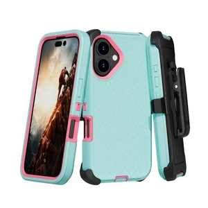 Mô Hình Mới 4 Trong 1 Trường Hợp Với Clip & Gói Chống-Drop <span class=keywords><strong>Armor</strong></span> Rugged Cao Cấp Defender Trường Hợp Đối Với iPhone 16 Pro 11 12 13 14 15 Pro Max - Product Image 2