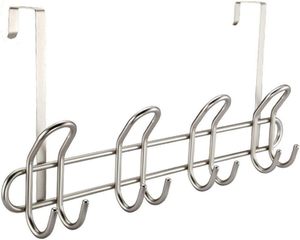 8 <b>Hooks</b> Wire Door Clothes <b>Hook</b> Metal Over the Door Iron Rack Over the Door <b>Hook</b> Hanger - Product Image 2