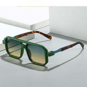 Gafas de Sol Vintage 2025 con Logotipo Personalizado, Metálicas, de Doble Puente, Estilo Punk, Cuadradas, para Hombre y Mujer, con Protección UV400 - Product Image 5