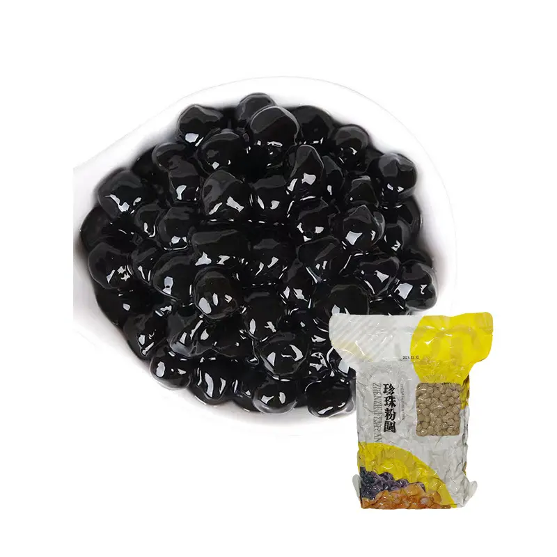 Boba 1kilo al por mayor cocinar rápidamente instantánea negro tapioca perlas boba bolas burbuja té bebidas ingredientes crudos