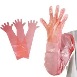 Одноразовые длинные полиэтиленовые/ЭВА плечевые ветеринарные рукавные перчатки одноразовые дешевые перчатки