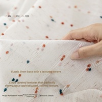 Rideau en tulle translucide moderne à pois fantaisie, coupé sur mesure au mètre pour la décoration de fenêtre de chambre d'enfant, usage professionnel