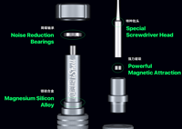 Tournevis magnétique en acier T2 de qualité industrielle OEM pour démontage, outil manuel pour réparation de téléphones iPhone, Samsung, Android