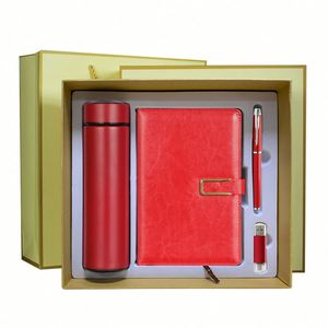 Custom Luxury Office Promotional <b>Gifts</b> With Logo Leather Notebook and Pen Business <b>Gift</b> Set - Product Image 3