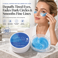 OEM ODM GHK-CU Niacinamide Eye Patches Under Eye Mask Reduce Dark Circles Puffy Eyes Undereye Bags Wrinkles Gel Gifts for Women