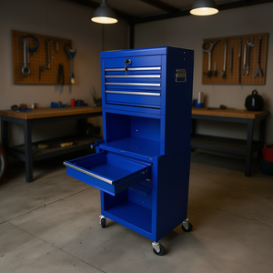 Db 6 Drawer Rolling Tool Chest Blue Metal With <b>Wheels</b> For Vehicle Storage <b>Cabinet</b> - Product Image 2