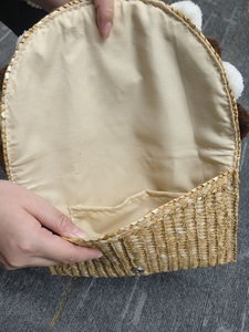 Bolso de Paja al por Mayor, Bolso de <span class=keywords><strong>Ganchillo</strong></span>, Bolso Tejido para Damas, Cartera de Mano, Bolso de Mano Ecológico Hecho <span class=keywords><strong>a</strong></span> Mano para Damas - Product Image 4
