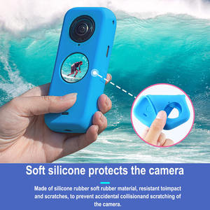 Accesorios de Protección KAMPHO para <span class=keywords><strong>Insta360</strong></span> <span class=keywords><strong>One</strong></span> <span class=keywords><strong>X2</strong></span>, Funda de Goma para Cámara de Acción con <span class=keywords><strong>Kit</strong></span> de Cubierta de Lente de Silicona - Product Image 4