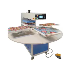 16X24 inch Rotary 4 pallet heat press machine with laser alignment for cotton polyester t-shirt polo t-shirt pant hoodie bag