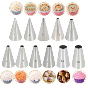 Punta Decorativa Rotonda in Acciaio Inox 304 <span class=keywords><strong>per</strong></span> Decorazione <span class=keywords><strong>Torte</strong></span>, Scrittura e Crema, Formato Piccolo in Blister - Product Image 2