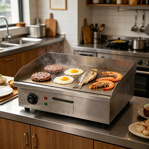 Commercial Stainless Steel Electric <b>Griddle</b> 2600W <b>Flat</b> <b>Top</b> Grill For Restaurant Kitchen Use - Product Image 1