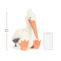 Précommande - Prix Usine - Peluche Keli Pelican - Jouet Doux en Forme d'Oiseau Marin - Grande Poupée Animale à Bec Jaune - Décoration Thème Côtier pour la Maison