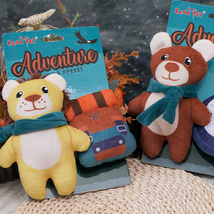 Jouets en peluche pour animaux de compagnie Rena, ours qui couinent, jouets à mâcher pour chiens, série Forêt d'aventure, fournitures pour animaux de compagnie d'intérieur - Product Image 2