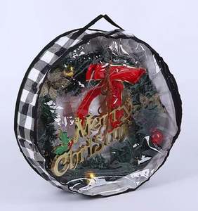 Christmas Wreath <b>Storage</b> Solution <b>Clear</b> Window <b>Bags</b> SpaceSaving - Product Image 1