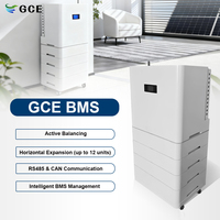 Système de stockage d'énergie à batterie empilable haute tension GCE 256V 307.2V 409.6V 50AH 100AH avec BMS et onduleur tout-en-un pour ESS domestique