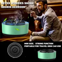 Purificateur d'air portable anti-fumée avec purification anionique et cendrier automatique pour voiture et usage intérieur/extérieur