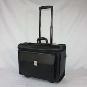 <span class=keywords><strong>Piloto</strong></span> de cuero caso trolley maletín - Product Image 2