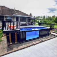 Piscine conteneurisée sur mesure 20ft 40ft, très demandée, avec jets d'eau pour l'entraînement de natation des enfants et de la famille