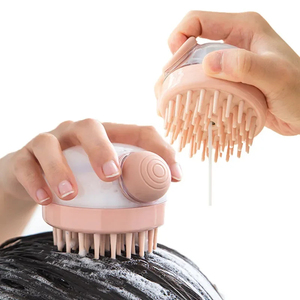 Cepillo de peine para champú, cepillo de pelo con infusión de líquido, masajeador de limpieza de cabeza, masajeador de cuero cabelludo para Baño de mascotas, cepillo exfoliante corporal multifuncional - Product Image 4