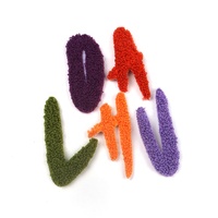 Pas de minimum pas cher personnalisé coudre sur Appliques une seule lettre coloré Chenille patchs de broderie pour sweats à capuche