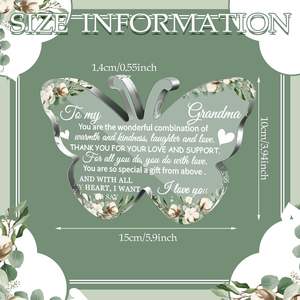 Regalo de Cumpleaños de Acrílico con Forma de Mariposa, Diseño Moderno y Único, Personalizado con Logotipo, para Mamá, Ideal para Exhibición - Product Image 2