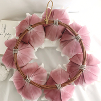 Karangan Bunga Magnolia Buatan Dekoratif dari Busa EVA, Hiasan Dinding Cantik Berwarna-warni Diameter 51cm untuk Natal & Thanksgiving