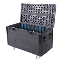 Caisse de transport robuste en plastique HDPE PE empilable, à roulettes, pour câbles, avec séparateurs, OEM/ODM, étanche IP65