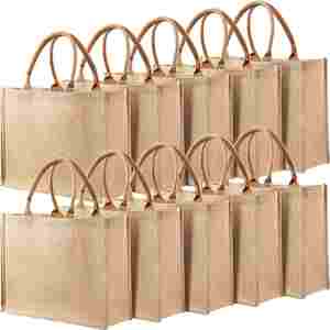 Sac fourre-tout de plage en toile de jute imperméable, grand format, couleur unie, personnalisé, vente en gros d'usine - Product Image 1