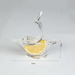 2023 신제품 미니 수동 조류 모양 투명 휴대용 레몬 압착기 주방 홈 슬립 도구